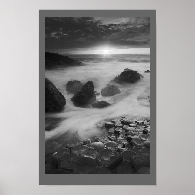 Giants Causeway vid sunset Poster (Framsidan)