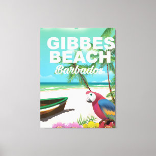 Gibbes Beach Barbados semester poster Canvastryck