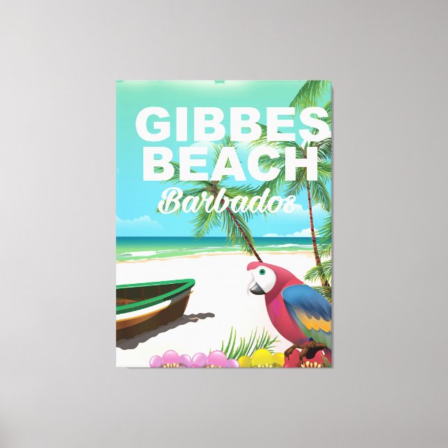 Gibbes Beach Barbados semester poster Canvastryck (Framsida)