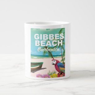 Gibbes Beach Barbados semester poster Jumbo Mugg