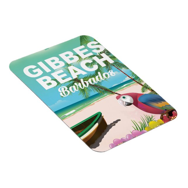 Gibbes Beach Barbados semesteresklipp Magnet (Högersidan)