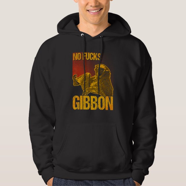 Gibbon  Ape Monkey Animal 9 Hoodie (Framsida)
