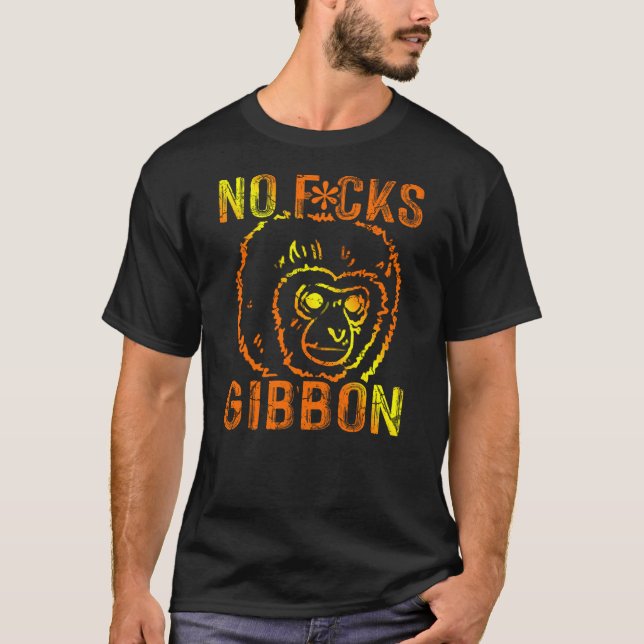 Gibbon Ape Monkey Funny T Shirt (Framsida)