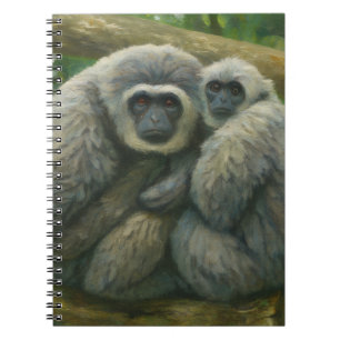 Gibbon Assions - Emotional Wildlife Porträtt Anteckningsbok
