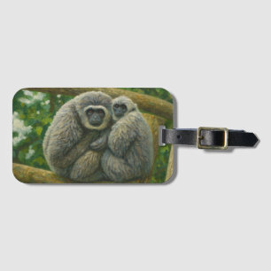 Gibbon Assions - Emotional Wildlife Porträtt Bagagebricka