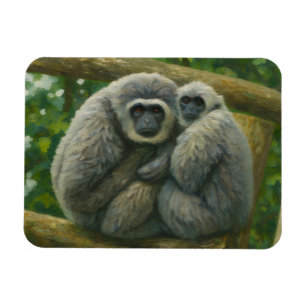 Gibbon Assions - Emotional Wildlife Porträtt Magnet