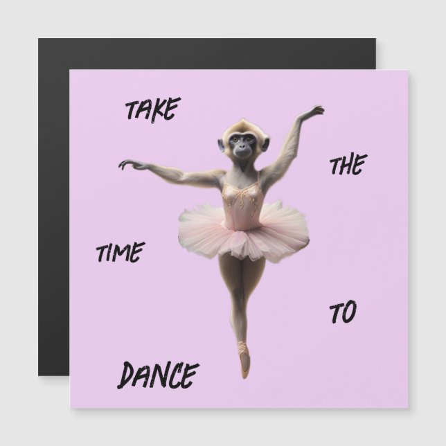 Gibbon Ballet Dancer in a Tutu, (Fram/baksida)