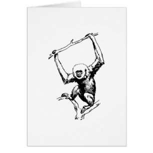 Gibbon Hälsningskort