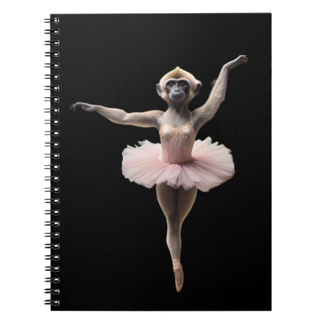 Gibbon Monkey Ballet Dancer in a Tutu, Anteckningsbok (Framsidan)