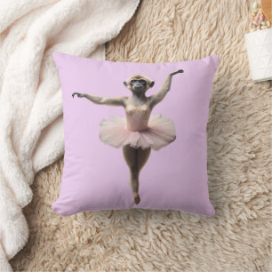 Gibbon Monkey Ballet Dancer in a Tutu, Kudde