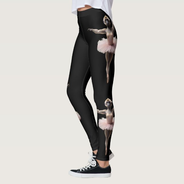 Gibbon Monkey Ballet Dancer in a Tutu, Leggings (Vänster)