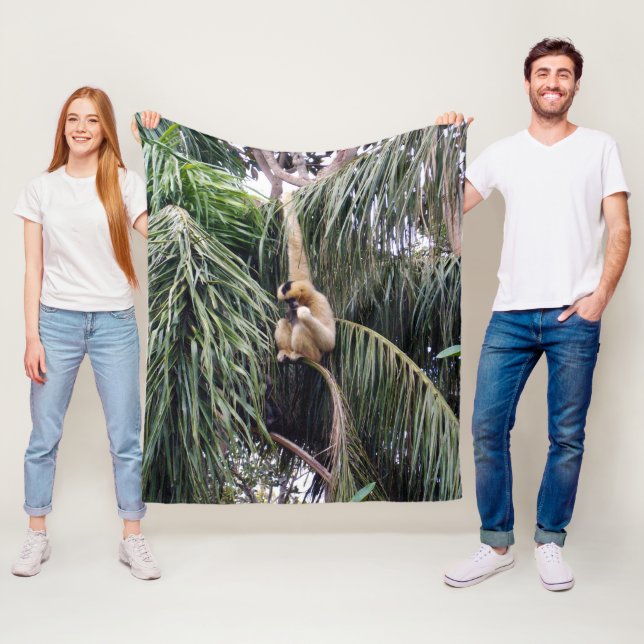 Gibbon Monkey Just Chillin, Med Fleece Blanket (På plats)