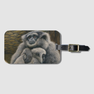 Gibbon Shelter - Emotional Wildlife Porträtt Bagagebricka