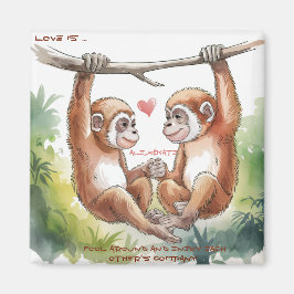 Gibbon Valentiness Magnet