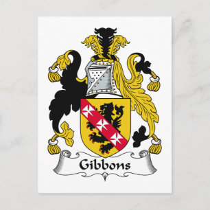 Gibbons Family Crest Vykort