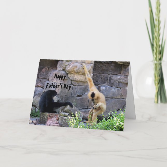 Gibbons You a Lycklig Fars dag Card Kort (Framsida)