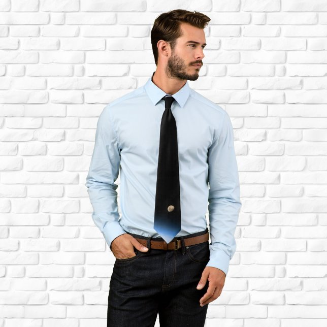 Gibbous Måne från Orbit Space Photo Slips (Gibbous Moon from Orbit Space Photo Neck Tie)