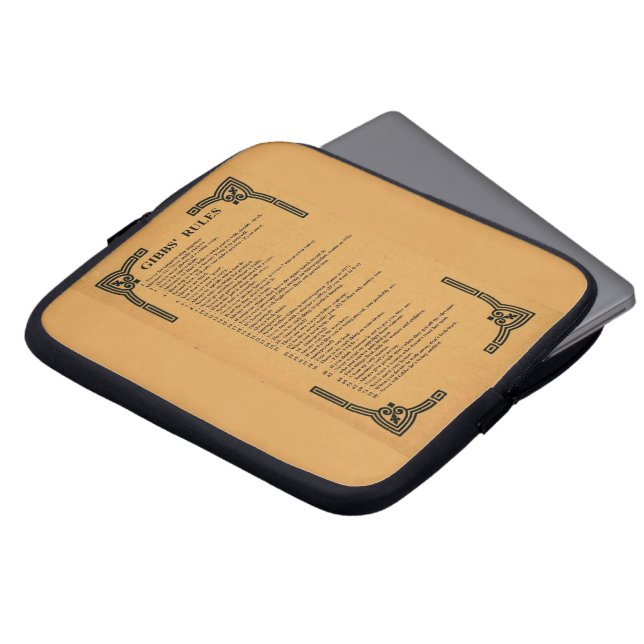 Gibbs regler laptop fodral (Framsida topp)