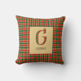 Gibbs Tartan Monogram G Kudde
