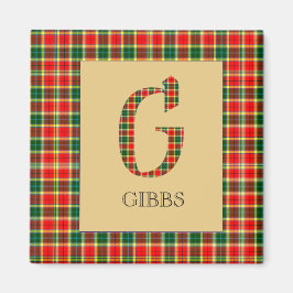 Gibbs Tartan Monogram G Magnet