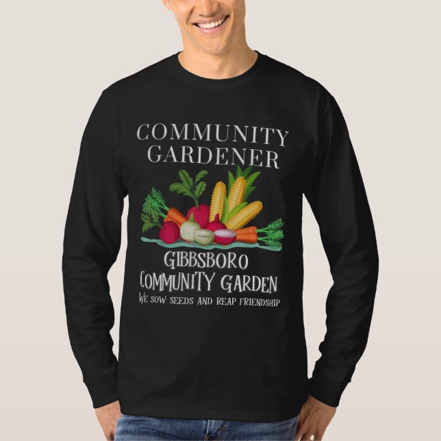 Gibbsboro Community Garden Sow-frön och Rap Frie T Shirt (Framsida)