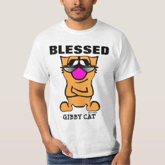 GIBBY CAT Christian T-shirts BLESSED