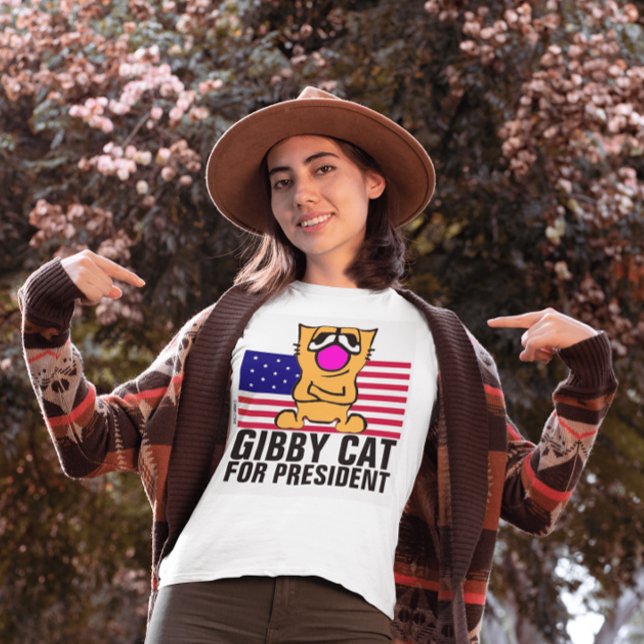 GIBBY CAT FÖR PRESIDENT 2024 FUNNY T-SHIRTS (Skapare uppladdad)