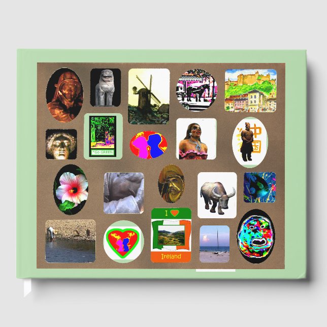 Gibney Dina foton här Ram, museet Zazzle Gästböcker (Framsida)