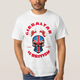 Gibraltar är British est 1704 Scull T-Shirt