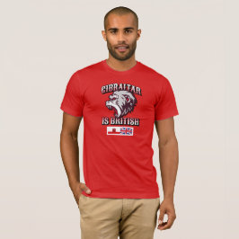 Gibraltar är British Monkey, Flagga-T-Shirt T Shirt