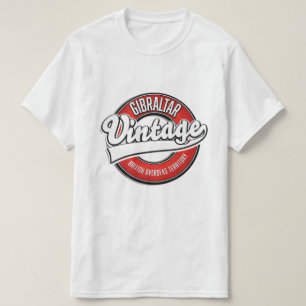Gibraltar brittiskt utomeuropeiskt territorium log t shirt
