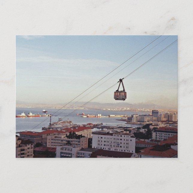 Gibraltar Cable Car Postcard Vykort (Framsida)