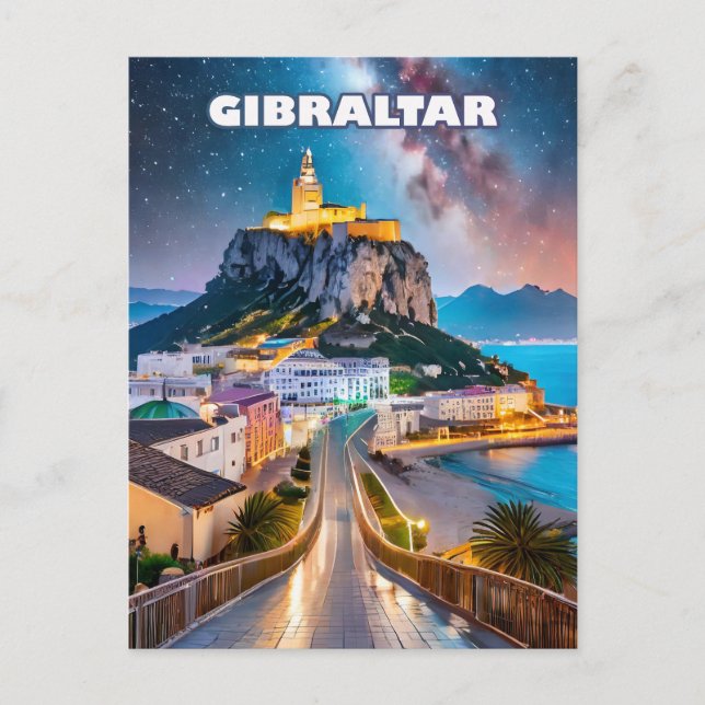 Gibraltar, carrefour des horizons et des voyages vykort (Framsida)