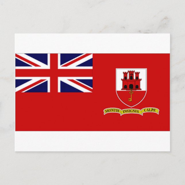 Gibraltar Civil Ensignation Vykort (Framsida)