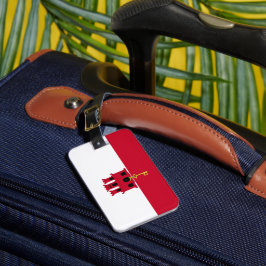 Gibraltar flagga bagagebricka