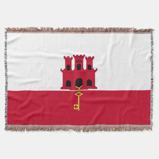 Gibraltar flagga filt (Framsidan)