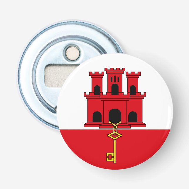 Gibraltar flagga flasköppnare (Framsidan)