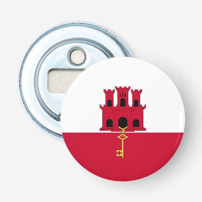Gibraltar flagga flasköppnare (Framsidan)