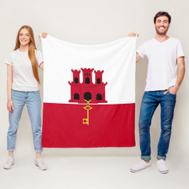 Gibraltar flagga fleecefilt