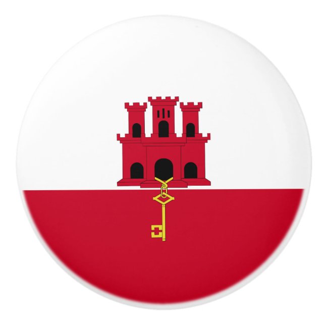 Gibraltar flagga knopp (Framsidan)