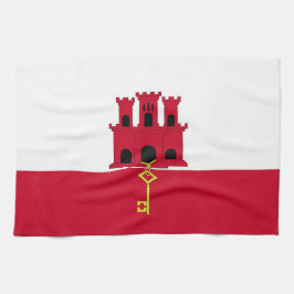 Gibraltar flagga kökshandduk