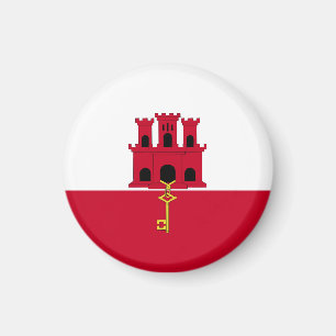 Gibraltar flagga magnet