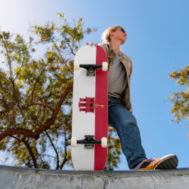 Gibraltar flagga mini skateboard bräda 18,5 cm