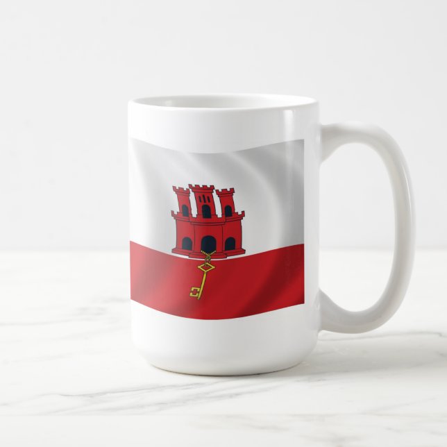 Gibraltar Flagga Mugg (Höger)