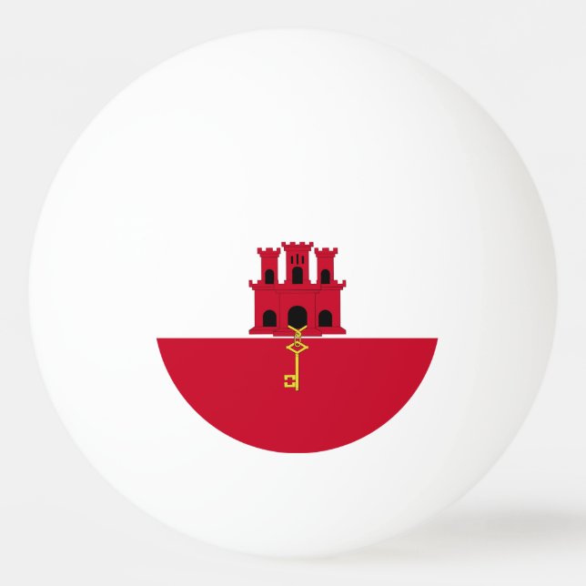 Gibraltar flagga pingisboll (Framsidan)