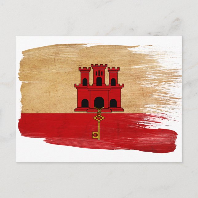 Gibraltar Flagga Postcards Vykort (Framsida)