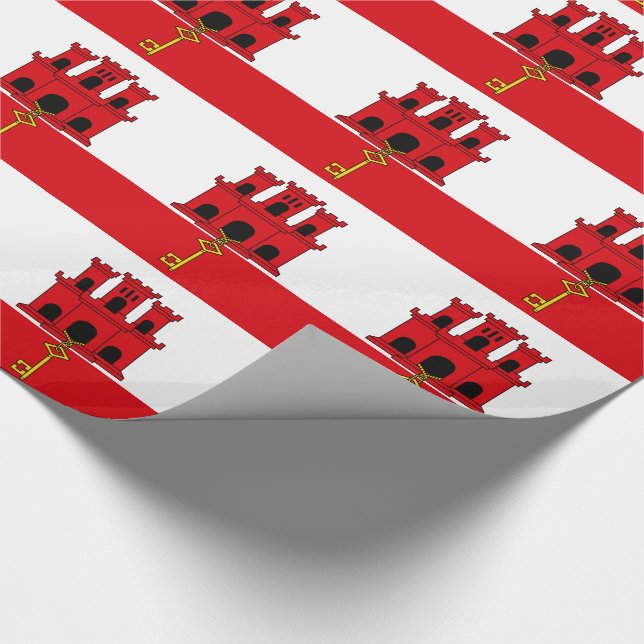 Gibraltar Flagga Presentpapper (Hörn)