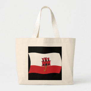 Gibraltar Flagga Shoppingbag Jumbo Tygkasse