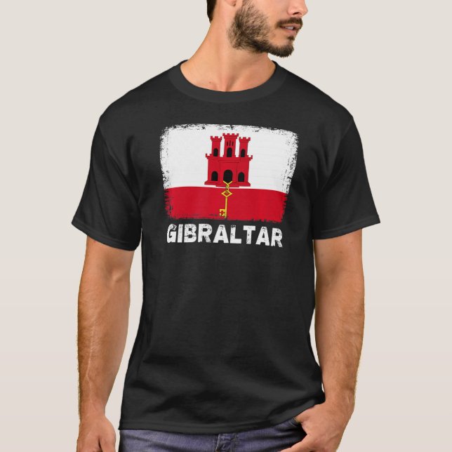 Gibraltar Flagga Support Gibraltar People Women T Shirt (Framsida)