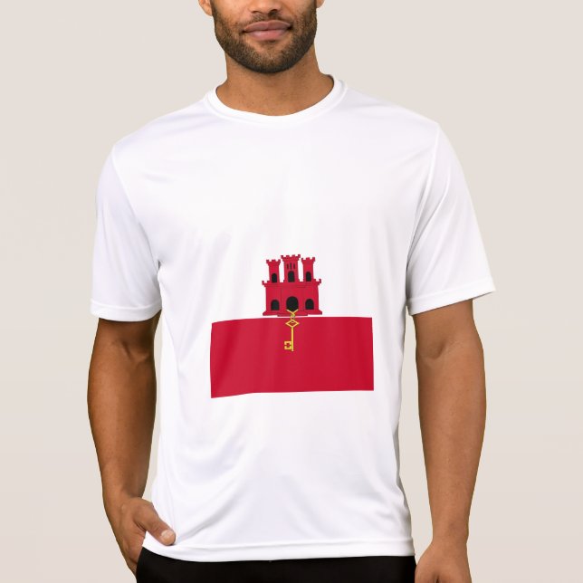 Gibraltar flagga t shirt (Framsida)